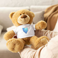 Superweicher Roboter-Teddybär Anime-Plüschtiere Gewichtete Polyester-PP-Baumwollfüllung Bewegliche Ohren Rucksack-Funktion
