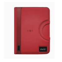 Porte-documents multifonctionnel Naifei avec batterie externe 8 000 mAh, charge sans fil 10 W, clé USB 16 Go, organiseur en cuir de luxe