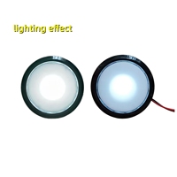 Bouton poussoir rond de 100 mm, éclairé par LED, avec micro-interrupteur, pour pièces de machine de jeu d'arcade DIY, en blanc, rouge, bleu