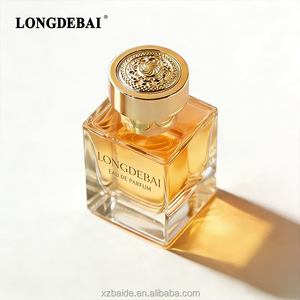 Botellas de Perfume de Vidrio Transparente Vacías, Simples y de Lujo, con Logotipo Personalizado, 30ml 50ml <span class=keywords><strong>100ml</strong></span>, Botella de Perfume Cuadrada con Tapa Dorada - Product Image 2