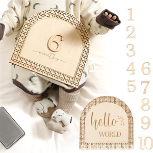 Semana <span class=keywords><strong>de</strong></span> cumpleaños, luna llena, huellas <span class=keywords><strong>de</strong></span> manos y pies, pintura <span class=keywords><strong>de</strong></span> Ceremonia <span class=keywords><strong>de</strong></span> bebé, foto <span class=keywords><strong>de</strong></span> madera, hito conmemorativo digital, Juguetes - Product Image 6