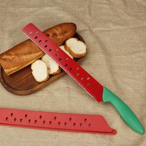Rama Bread Knife 42Cm Stainless Steel Serrated Blade With Red Sheath For Bread And Fruit Cutting - Product Image 1