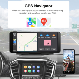 شاشة سيارة أبل لاسلكية IPS تعمل باللمس 4K HD لوحة القيادة المحمولة والملاحة 2.5d شاشة تعمل باللمس منحنية مراقبة سيارة AHD - Product Image 6