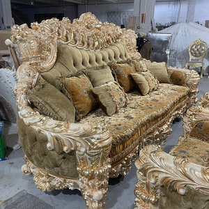 Sang trọng và Hoàng gia phong cách sofa Set sang trọng thủ công rắn gỗ sofa cổ điển phòng khách ghế sofa - Product Image 1