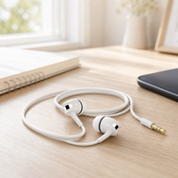 Écouteurs intra-auriculaires filaires plats de haute qualité, écouteurs MP3, écouteurs mobiles