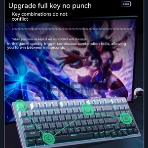 For K99 Hot Swap 90% Keyboard Gradient Side Printed Double Keycaps LED Backlit Wired 99-Key Gaming Mechanical Gaming Keyboard Cu - Product Image 4