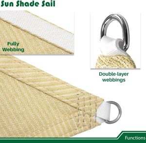 <span class=keywords><strong>Voiles</strong></span> d'ombrage rectangulaires personnalisées en tissu pour mobilier d'extérieur de jardin, patio et restaurant - Product Image 5