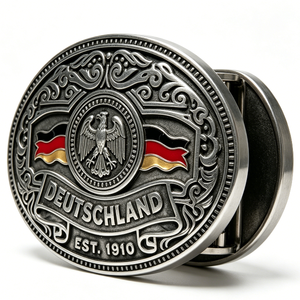 Hebilla de Cinturón de Aleación de Zinc con Emblema del Águila de Alemania, Plateada, Insignia Patriótica de Recuerdo 1910 - Product Image 4