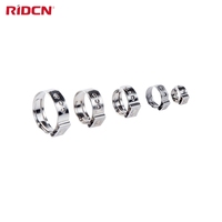 Colliers de serrage en acier inoxydable à une seule oreille, diverses tailles, système métrique, attaches pour tuyaux
