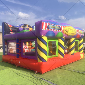 Thương mại wacky Thế Giới Inflatable funland khóa học trở ngại Inflatable lâu đài để bán - Product Image 3