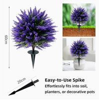 Plante artificielle la plus vendue, herbe d'imitation pour l'arrangement floral dans les jardins et les cours, ronde