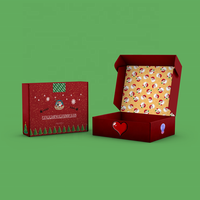 Boîte d'expédition de Noël personnalisée pour calendrier de l'avent emballage ondulé avec gaufrage et impression de feuille d'or pour bougies portefeuilles