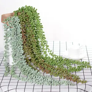 75cm simulazione diretta in fabbrica plastica morbida amante della gomma lacrime perline in lattice fiori artificiali e rattan carnoso per il matrimonio a casa