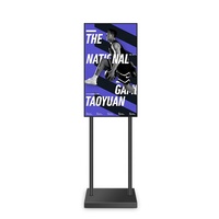 Pantalla Digital LCD Inteligente Portátil Android para Interiores, Monitor de TV con Resolución FHD, Instalación con Soporte, para Centros Comerciales