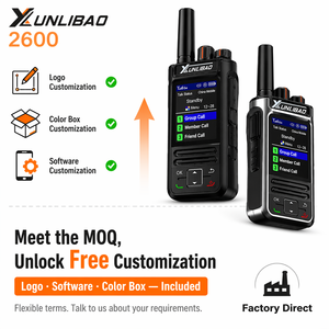 <span class=keywords><strong>Radio</strong></span> PoC XUNLIBAO 4G LTE OEM ODM avec logo personnalisé, sans frais <span class=keywords><strong>de</strong></span> plateforme, carte SIM <span class=keywords><strong>à</strong></span> vie, talkie-walkie portable longue portée 2600 global - Product Image 2
