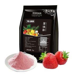 Poudre de thé aux fraises instantanée saveur lait, mélange pour bubble tea de Chine, ingrédients de qualité supérieure pour bubble tea, vente en gros OEM - Product Image 1
