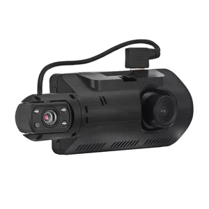 Câmera de ré automotiva, 3.5 polegadas, lente dupla, 1080p, câmera hd dvr, gravação de vídeo, com wi-fi, frontal e interior, caixa preta