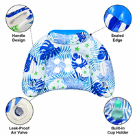 Fauteuil gonflable en forme de U avec auvent pare-soleil, siège flottant pour piscine, activité de loisirs aquatiques en extérieur