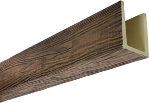 Viga de Techo de Imitación de Madera MENA Heritage de 3 Lados (Tipo U) de 192 Pulgadas de Largo, Color Marrón Kona - Product Image 5