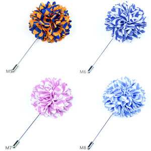 Broche Artesanal de Flor de Hortênsia Multicolorida com Listras e Camadas Múltiplas, Alfinete de Lapela para Terno Masculino, Ideal para Casamentos e Ocasiões Festivas - Product Image 3