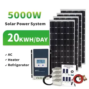 6000W 5kw 8kw 10 kw 15kw kit híbrido USO COMERCIAL energía solar sistema fuera de la red 30kw