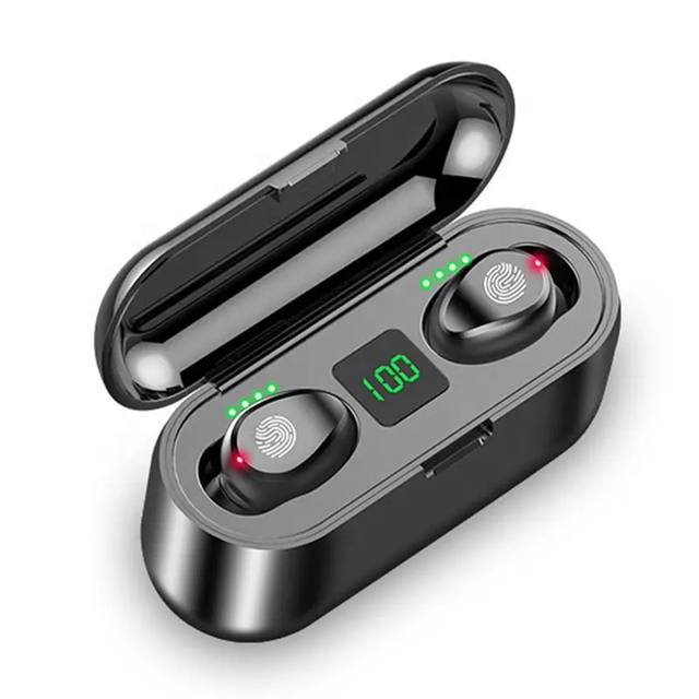 Audifonos F9 TWS Earphones IPX7 in Ear Headsets Touch Control LED Power Display Charging case True Wireless Earbuds
