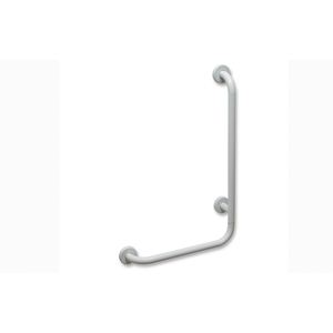 Poignée d'angle en acier inoxydable, main courante droite, 35x65cm, finition brossée, pour salle de bain ou usage hospitalier - Product Image 1