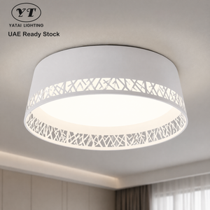 Plafonnier LED moderne à montage en surface, géométrique, 36W, en acrylique et fer, télécommande, variateur de lumière, tricolore, pour salon et chambre - Product Image 1