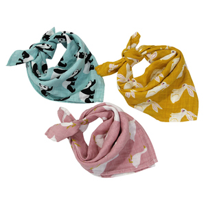Algodón orgánico unisex triángulo Baba Baberos de bebé plegable bandana saliva toalla para bebé - Product Image 2