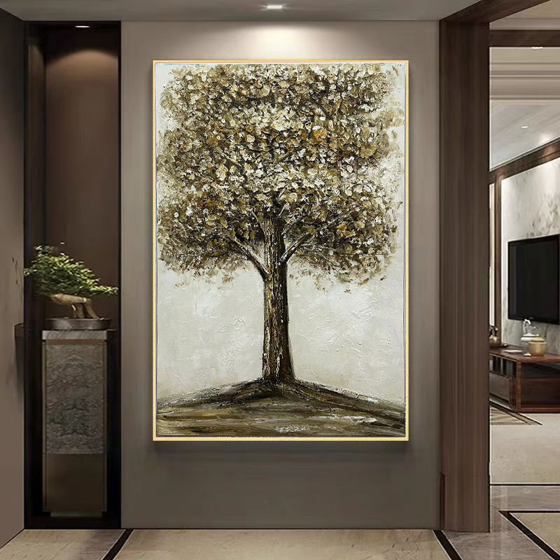 Tableau Toile Forêt Arbres – 130 X 80 Cm – Cadre Inclus – Prêt à Accrocher – Marque Visario