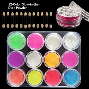 Ventes transfrontalières – Poudre <span class=keywords><strong>de</strong></span> fard à paupières écologique 12 couleurs, motif carré, en PET fluorescent, tendance sur internet, pour nail art - Product Image 4