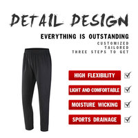 Fabricant de vêtements de sport Vêtements de fitness pour hommes 2025 Pantalons de football personnalisés Pantalons de football