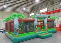 Aire de jeux pour enfants en plein air cavaliers maison de rebond châteaux château gonflable avec toboggan