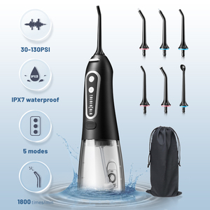 Hydropulseur buccal de haute qualité, pulvérisateur puissant, équipement <span class=keywords><strong>dentaire</strong></span> intelligent, pour la maison et les voyages, fil <span class=keywords><strong>dentaire</strong></span> noir, irrigateur buccal à <span class=keywords><strong>eau</strong></span> - Product Image 3