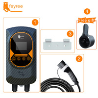 Chargeur rapide pour véhicules électriques (VE) domestique et extérieur, 7 kW, norme européenne, mural, avec entrée large plage de tension et sortie multi-amperes