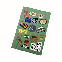 Carnets écologiques en papier vert A5 de qualité supérieure, reliure cousue, pour l'école, le bureau, 50 feuilles, ouverture à plat, logo personnalisé