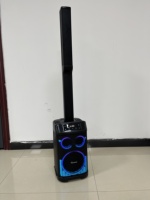 Columna de Sonido para Exteriores de 120W y 8 Pulgadas, Ideal para Fiestas y Conciertos, con Luces, Micrófono y Control Remoto