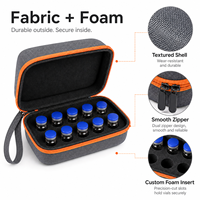 Étui de voyage rigide en EVA personnalisé pour flacons de médicaments, sac de rangement protecteur avec insert en mousse pour bouteilles en verre