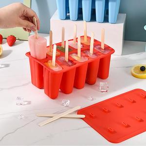 Moule à glaces en silicone personnalisé sans BPA, réutilisable, à démoulage facile, 10 cavités, avec couvercle - Product Image 3