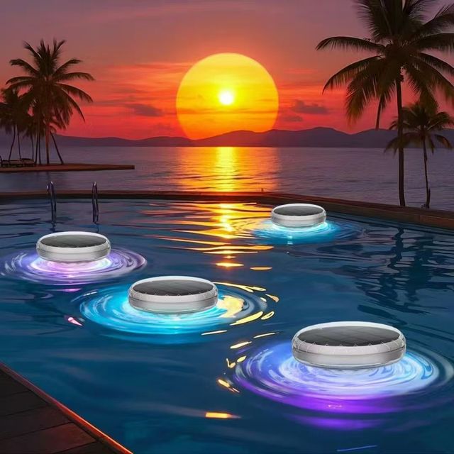 Solar Powered Shui Piao Street Light Colorful RGB Swimming Pool Light Floating Night Light Model L01
