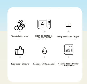 Acampar al aire libre de acero inoxidable con tapas inoxidables Fiambrera de cocina Mango plegable Kit de desorden para mochilero - Product Image 5