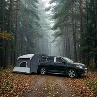 Tente de hayon pour SUV, imperméable toutes saisons, en tissu Oxford, avec structure de soutien droite simple, abri de camping extérieur portable pour l'arrière de voiture, installation rapide