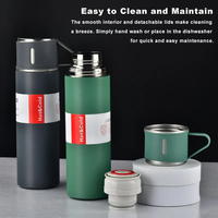 Gobelet isotherme en acier inoxydable 304 écologique, vente en gros, ensemble de 3 couvercles, tasse classique isolée pour le bureau, l'extérieur et les cadeaux d'affaires