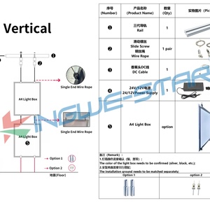 กรอบไฟ LED แบบแขวนสั่งทำได้ ขนาด A1 A2 A3 A4 สำหรับแสดงหน้าต่างอสังหาริมทรัพย์ ป้ายโฆษณา ไลท์บ็อกซ์ - Product Image 3