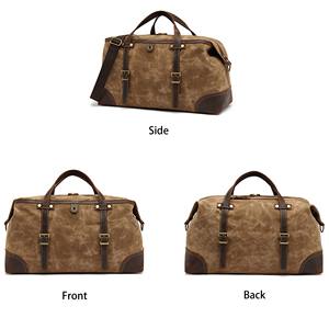 Toptan büyük 20 inç tuval seyahat diğer sırt çantası erkekler için su geçirmez spor bagaj çantası Vintage Retro haftasonu seyahat çantası - Product Image 5