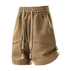 Pantalones cortos multibolsillos delgados con logo personalizado para hombre, holgados, de talla grande, impermeables, de secado rápido, transpirables y frescos para el verano. - Product Image 3