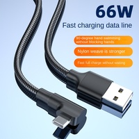 Kabel Tipe-C 90 Derajat Grosir, Pengisian Cepat 6A, 1m/2m/3m, Jalinan Nilon, Konduktor Tembaga Murni, Bersertifikasi CE, Transfer Data