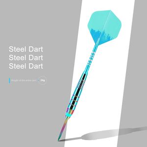 Juego de dardos de acero profesional 3 ejes de aluminio Extra 3 vuelos de dardos 23g dardos Punta de Metal dardos para deportes - Product Image 6