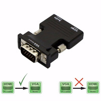Convertisseur HDMI Femelle vers VGA Mâle, Adaptateur VGA vers HDMI, HDMI vers VGA