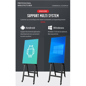 Kingone 43 55 Inch Touchscreen Monitor Draagbare Vloer Staande Lcd Poster <span class=keywords><strong>Display</strong></span> Digitaal Menubord - Product Image 2